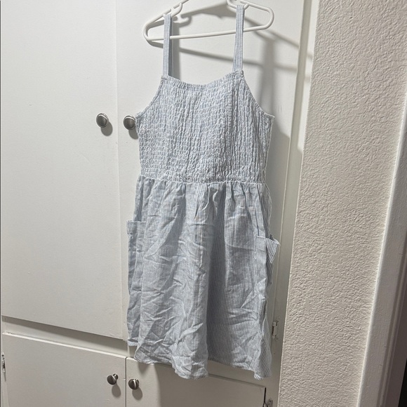 Copper Key Other - Copper Key Light Blue Striped Casual Dress